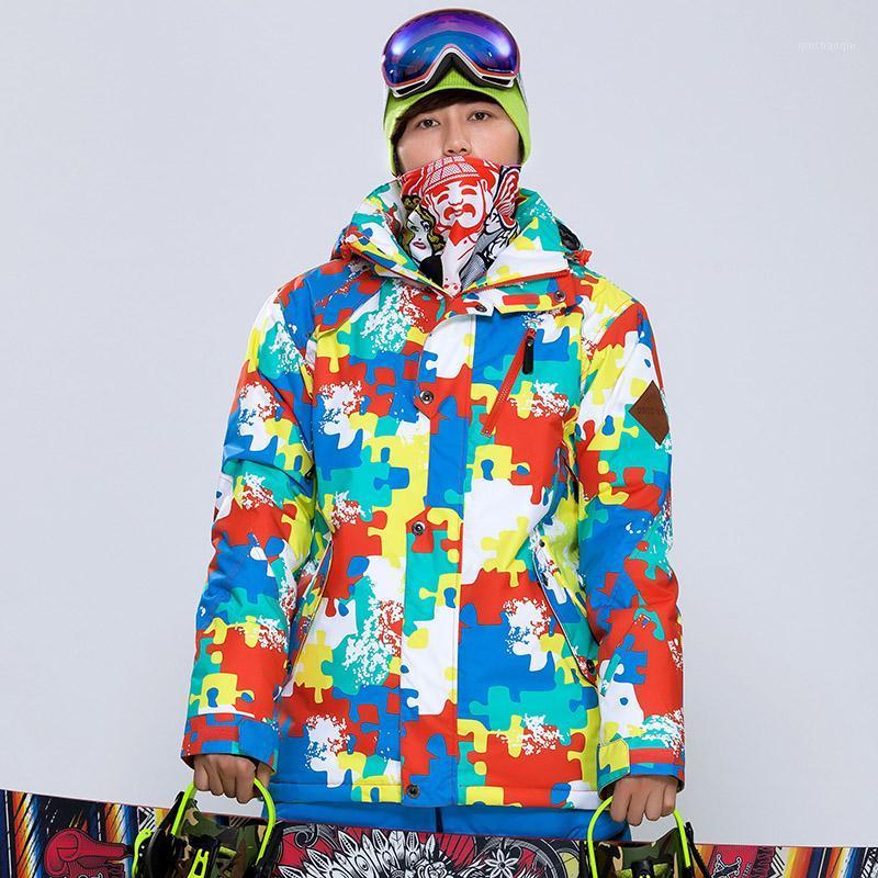 

2020 New Man Gsou Snow Band Snowboard Jacket Warm Windproof Waterproof Outdoor Sport Wear Coat Clothing Jacket1, Color 1