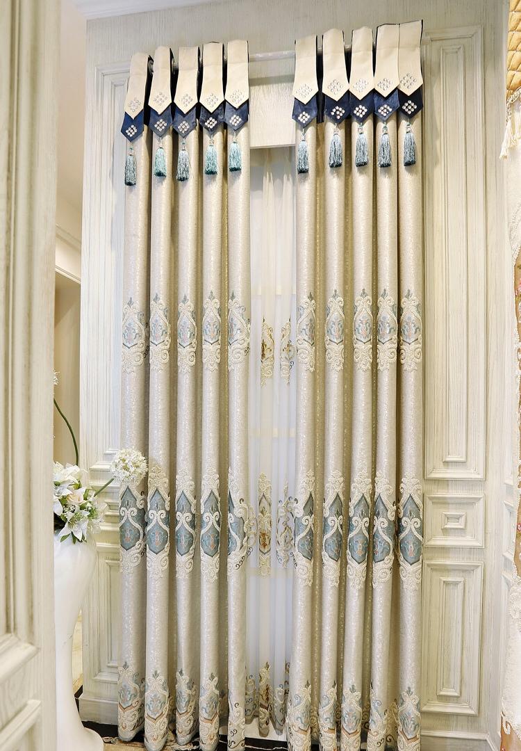 

Meisi Mengsha French Window European-Style Embroidered Non-Curtain Bedroom Living Room Curtain Shading Finished Hot Selling, Tulle