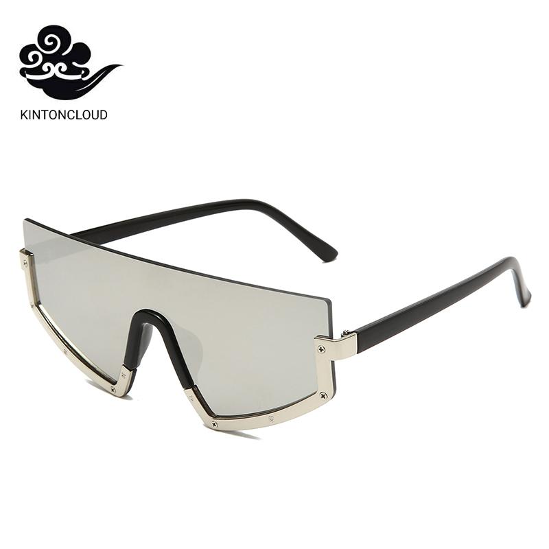 

Rimless One Piece Lens Trendy Square Sunglasses Metal Frame Gold Transparent Ocean Running Gafas Vendor Sunglasses