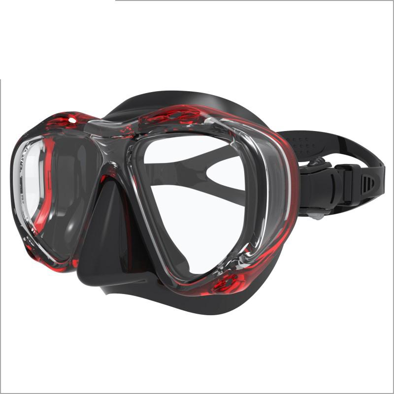

Gtos diving mask Optical Diving Gear Myopia Nearsighted -2.0 to -5.0 reading lens +1.5 to 3.5 with plug-in lens color red