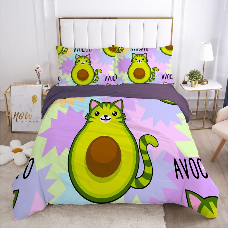 

Duvet Cover Sets Bedding Set 3pcs Quilt Covers Blanket Case Bed Linens Double Single Size 3D Design Cartoon Bed Linens, Cartoon088-white-d