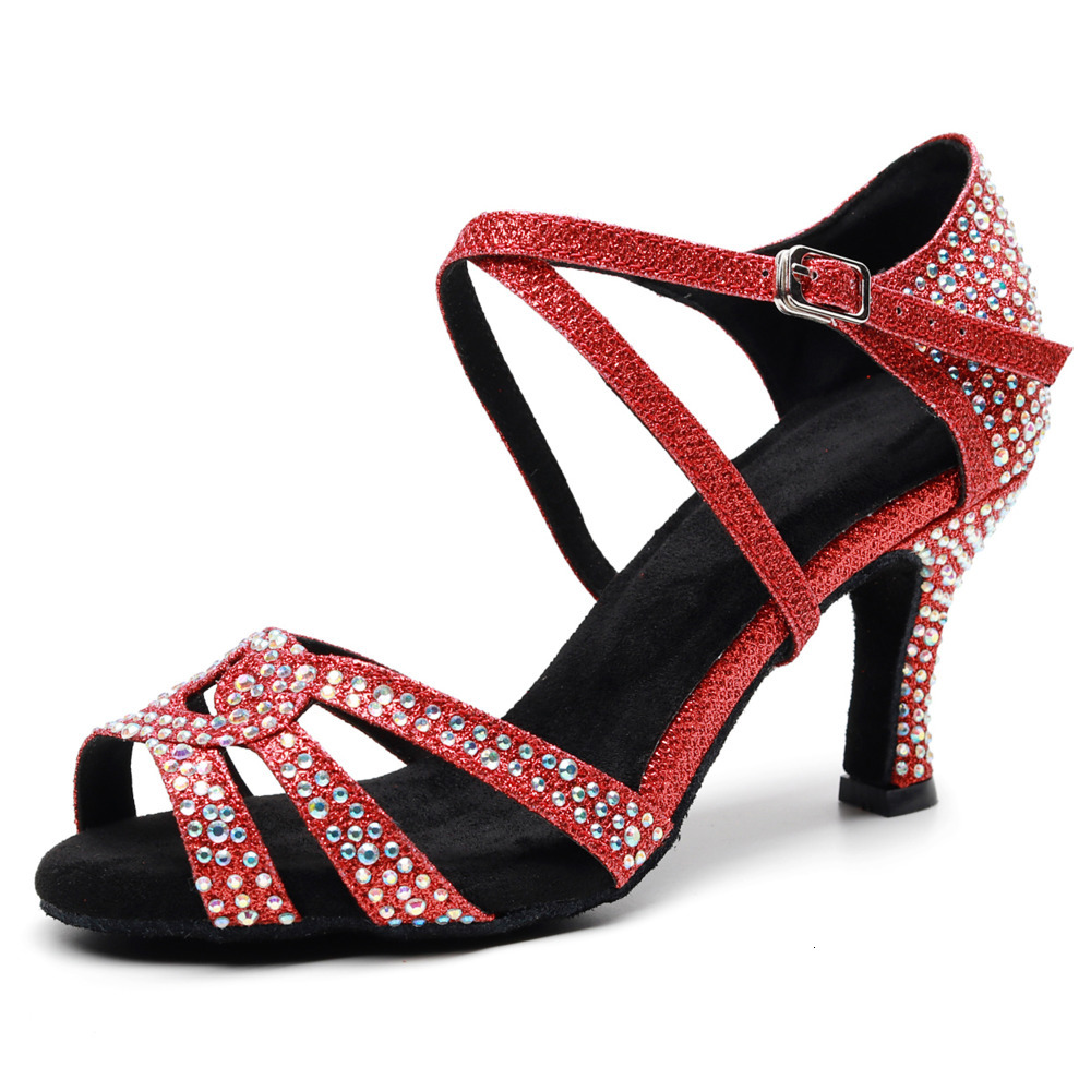 

Outdoor Ballroom Outsole Discount Professional Ladies Shoes Social Line Dancers Leap Dance Strass Dancing 0x2l, Six inches heel 1