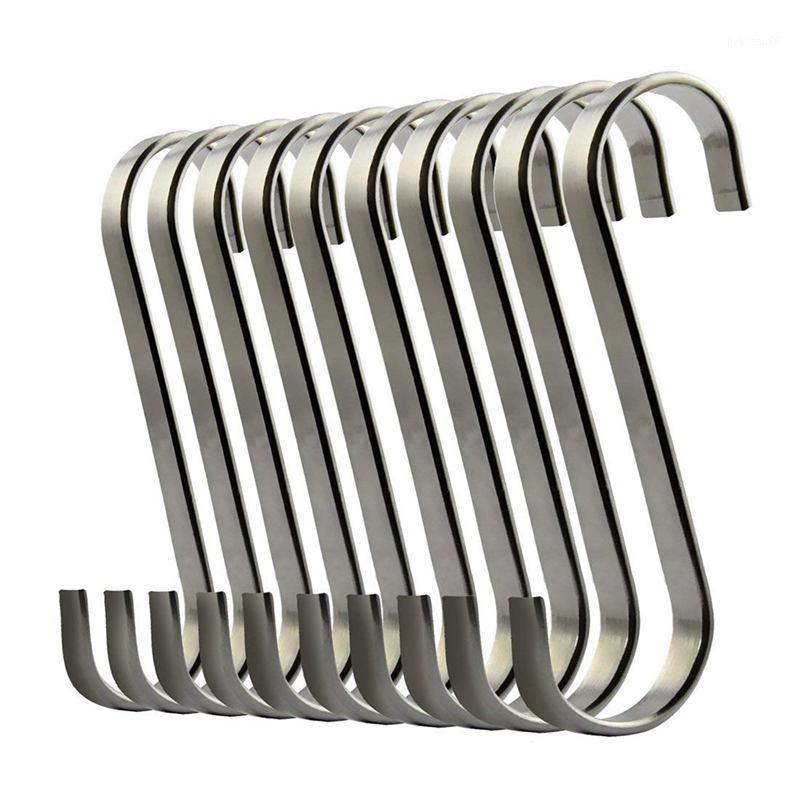 

Set of 10 S Stainless Steel Suspension Hooks for Kitchen Cookware or Butcher1