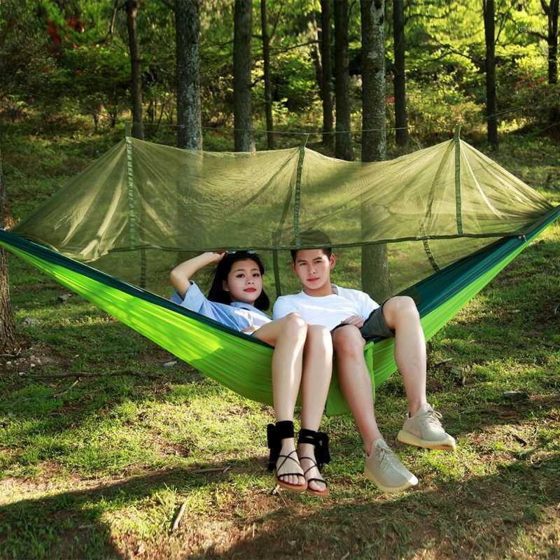 

2020 Ultralight Parachute Hammock Hunting Mosquito Net Double Person Sleeping Bed Drop-Shipping Outdoor Camping Portable Hammock1