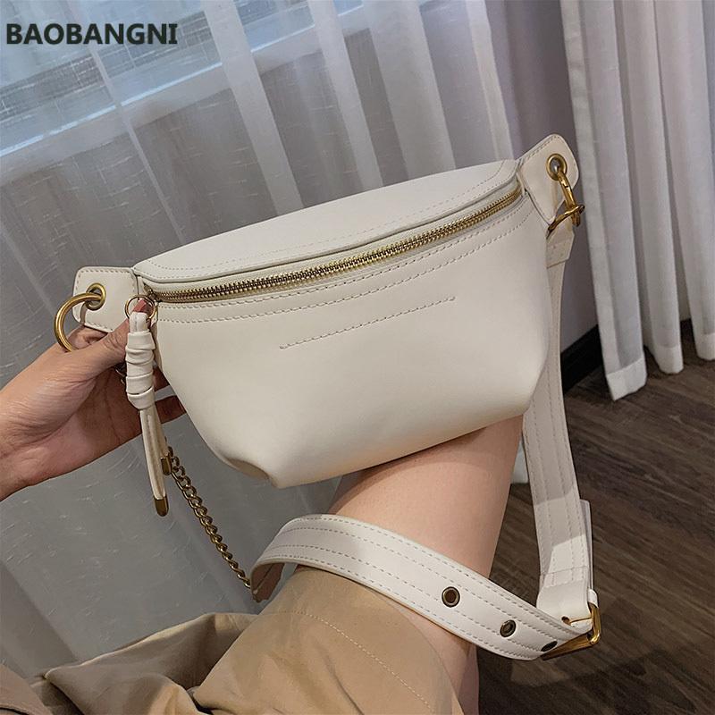 

Fashion Women's Waist Bags New Ladies Shoulder Bag Brand Design Chest Bag Crossbody Bags High Quality PU Chain Fanny Pack, Sky blue