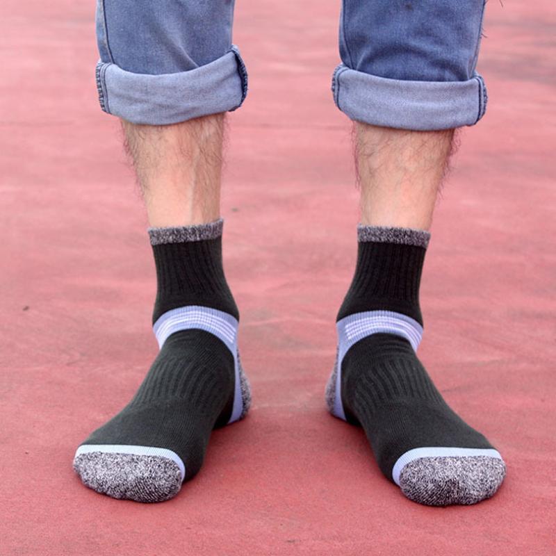 

New Style Men's Socks Heel Wool Black Ankle Cotton outdoor Climbing Socks Basketball Sports In Tube Men's