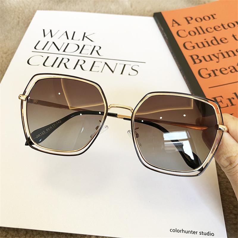 

Sunglasses Vazrobe Polarized Women Ladies Polygon Sun Glasses For Female Gradient Anti Reflection UV400 Fashion Shades 2021