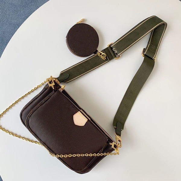 

Multi Pochette designer luxury purse handbag women shoulder bags L flower 3 pcs chain strap crossbody pruses bag drop shipping