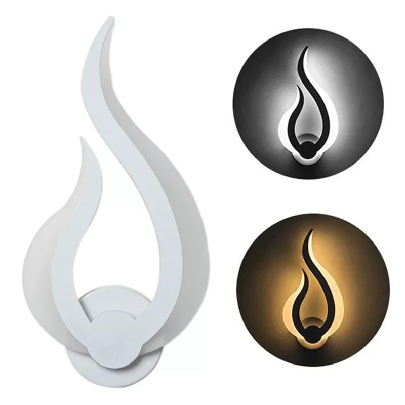 

10W Modern Minimalist Acrylic Flame Wall Lamp Living Room Balcony Staircase Corridor Aisle Bedroom Bedside Light