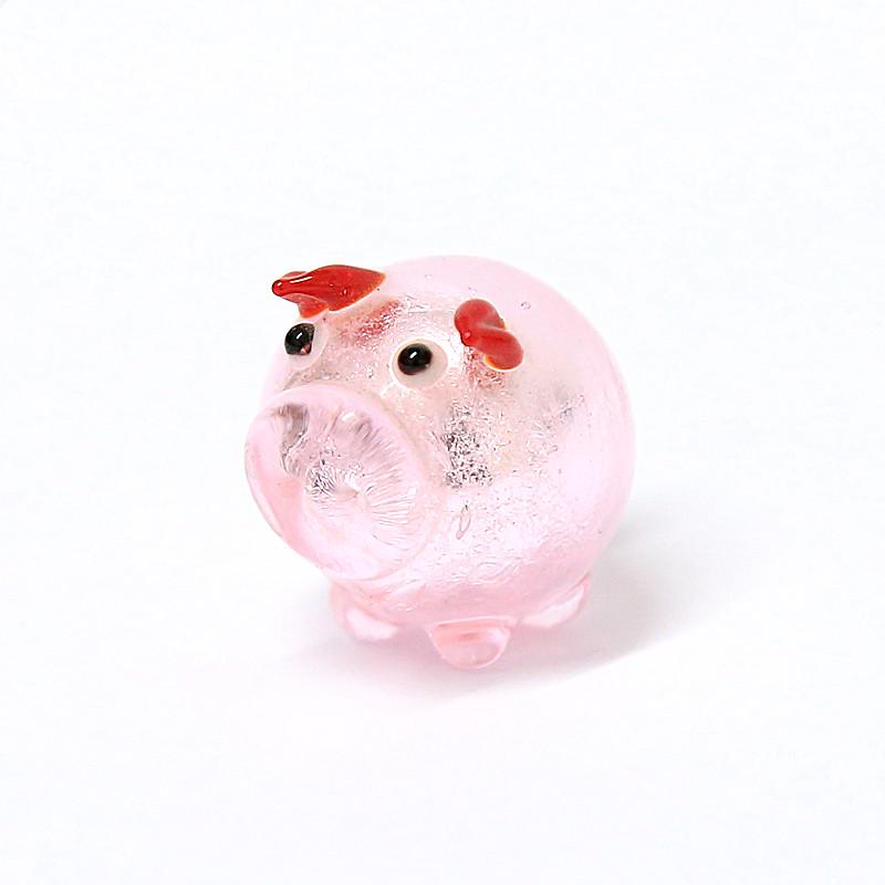

Handmade Miniature Murano Pink Glass Pig Figurine Gift For Kids Christmas Home Decor Accessories Cute Pet Craft Animal Ornaments