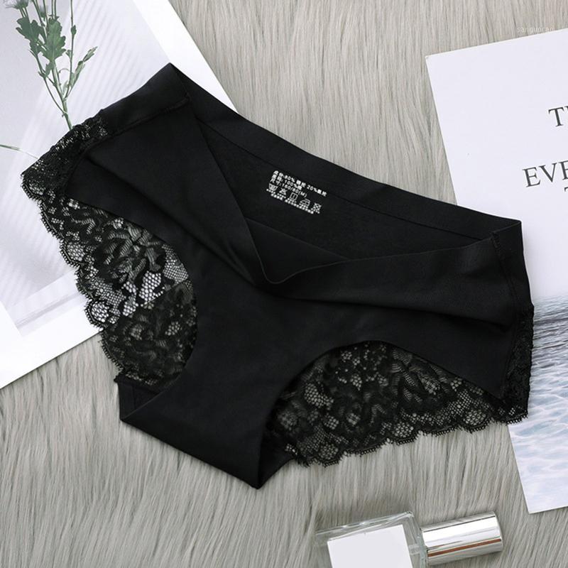 

Sfit Women Sexy Ice Silk Panties Female Middle Waist Breathable Cotton Large Size Briefs1, Purple