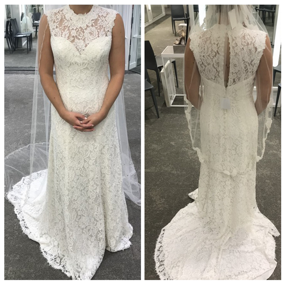 

2021 New Elegant White Mermaid Mariee Sheer Lace Wedding Gowns Handcrafted Summer Sweeping Train Dressed As Bride BF3W