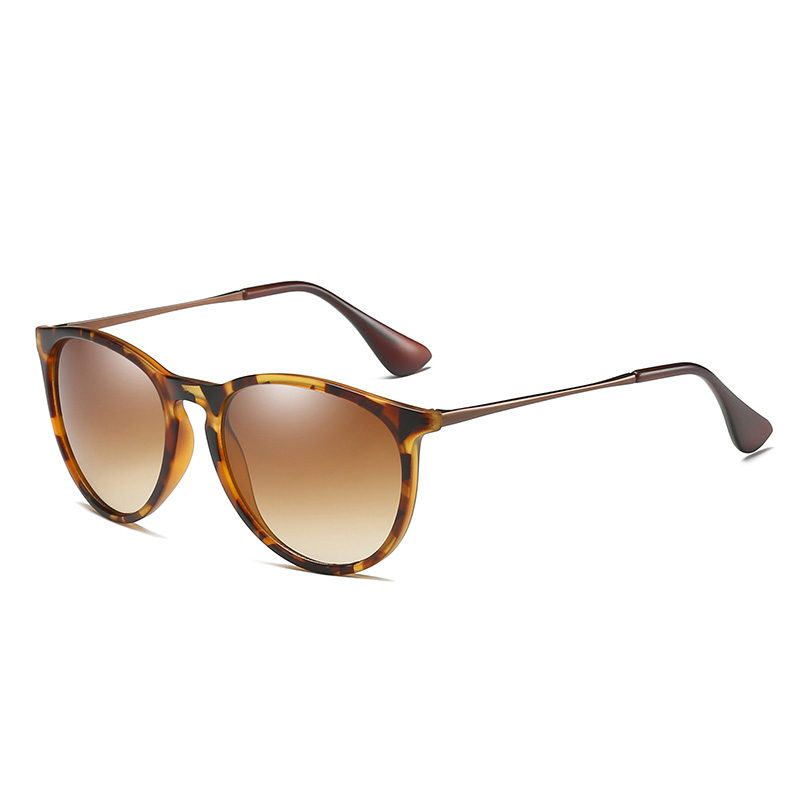 Vintage Cat Eye Polarized Sunglasses Women Tortoise Brown Retro Round Mirrored Lens gafas de sol mujer