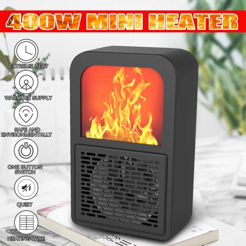 

400W 220V Electric Fan Heater Fast Heating Heater Office Desktop Convector Small Adjustable temperature Portable Electric Warmer