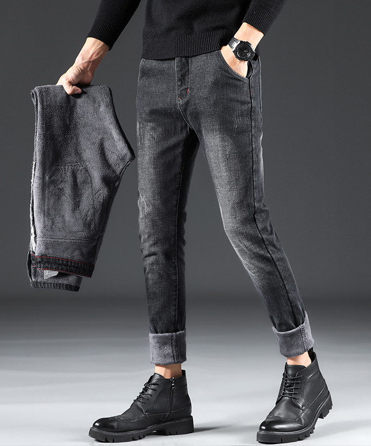 

autumn 2021 Men's Thin New in Addition to Short Legged Straight Trousers Youth Pants -38 O4NZ, Black