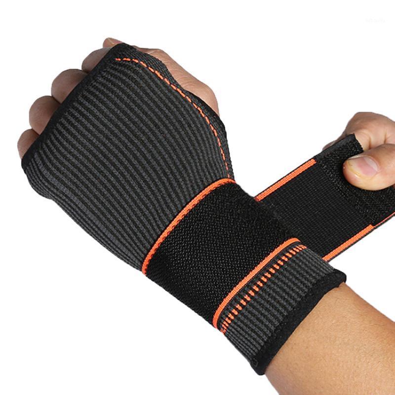 

A1pc Professional Wristband S Safety Adjustable Wrist Support Gym Carpal Tunnel Badminton Tennis Wrist Wraps Bandage Bracers1, Black