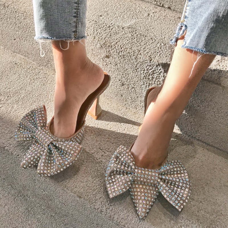 

2021 New Europe and the States Super Flash Arch Bright Wine Glass Heels Women's Slippers Btt4, Apricot(high 1.5cm)