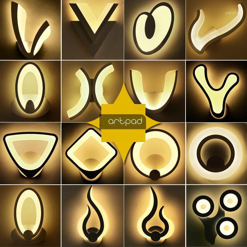 

Modern Acrylic Torch White Lamp Wall Led Metal Sconces with Bright Led Strip for Bedside TV Background Staircase 110V 220V1