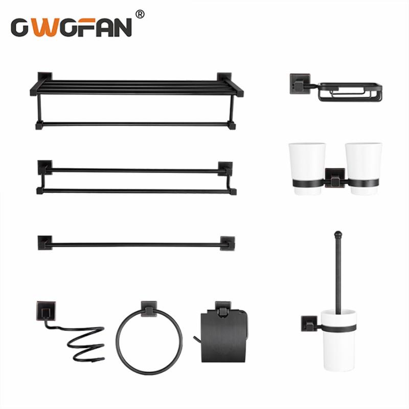 

European Modern Bathroom Hardware Set Bathroom Accessories Paper Holder Toothbrush Holder Soap Dish Towel Bar Home Decoration623