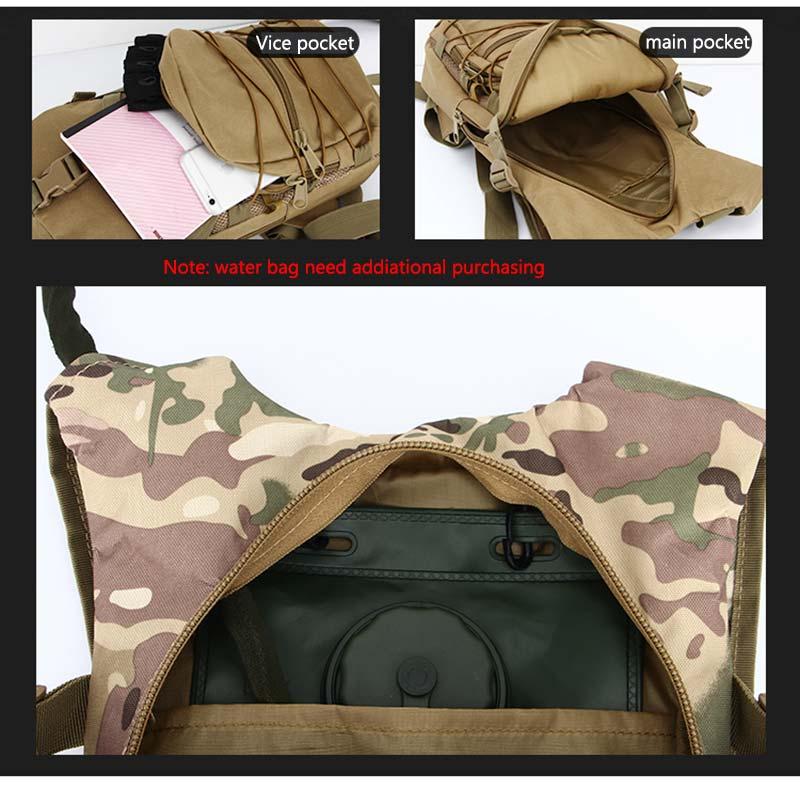 

Outdoor cycling bag water bag backpack camouflage waterproof Oxford cloth small backpack outdoor portable tactical, White color