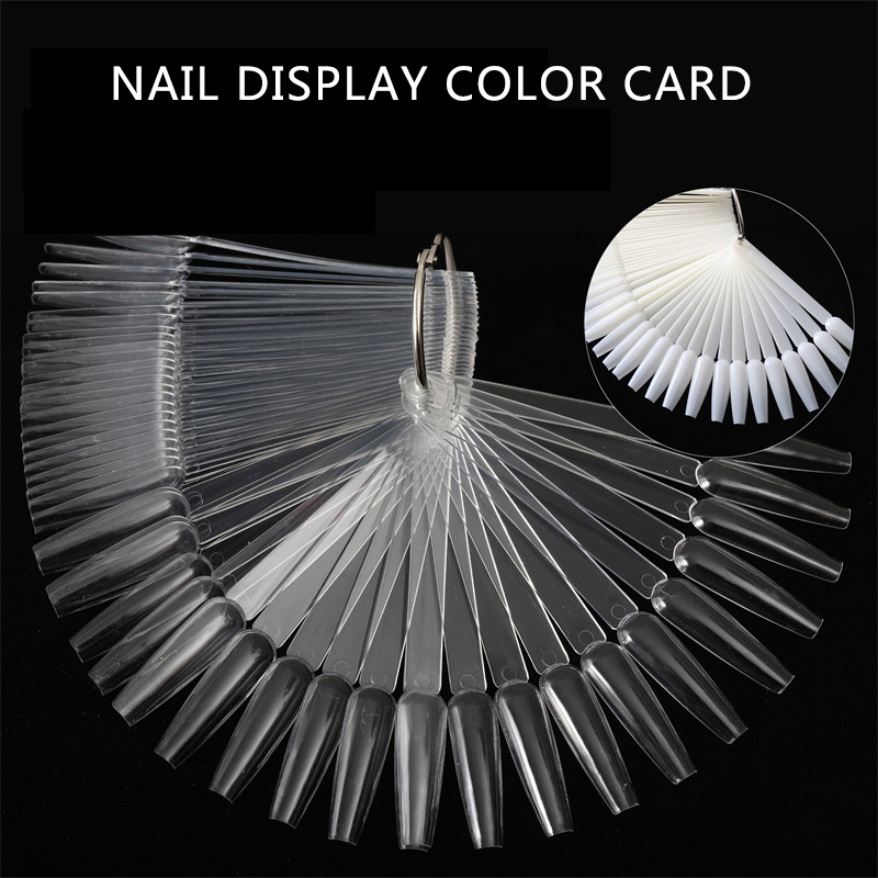 

Clear Nature False Tips For Nail Art Display Ballet Style Nail Swatch Polish Stand Nails Tip Practice Manicure Tools