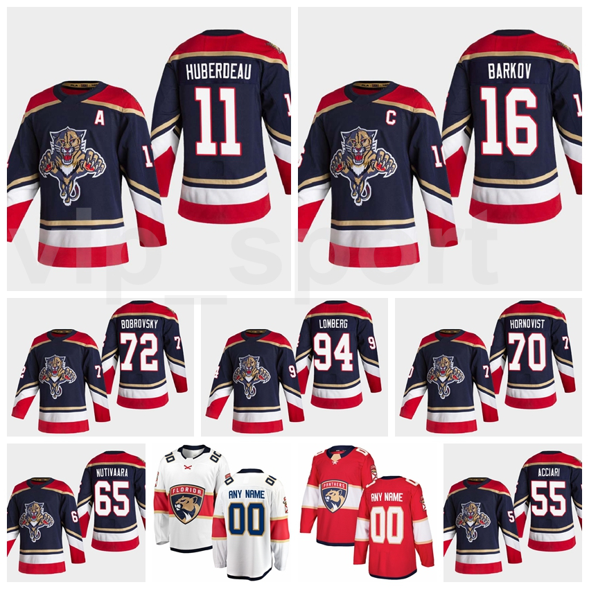 

Reverse Retro Florida Panthers Hockey 11 Jonathan Huberdeau 16 Aleksander Barkov Jersey 72 Sergei Bobrovsky Patric Hornqvist Anton Lundell, Blue