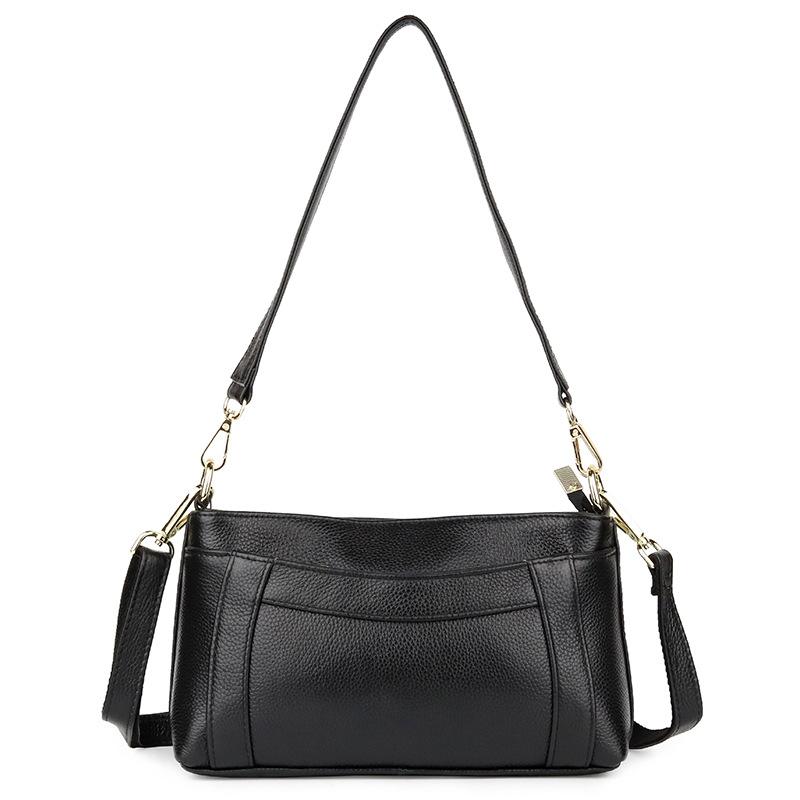 

New women's Leather Shoulder Bag Fashion first layer leather handbag, Black