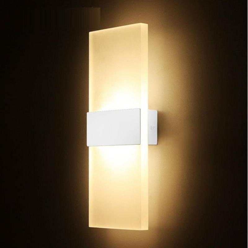 

LED acryl wall lamp Piano keys Push Button Wall Light For Living Room Bathroom Bedroom Light Luminaire 85-265V night