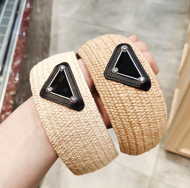 

Hot Sale Womens Straw With Letter Headbands Luxury Kint Headband Sports Wedding Party Designer Headband Elastic Hair Accessories