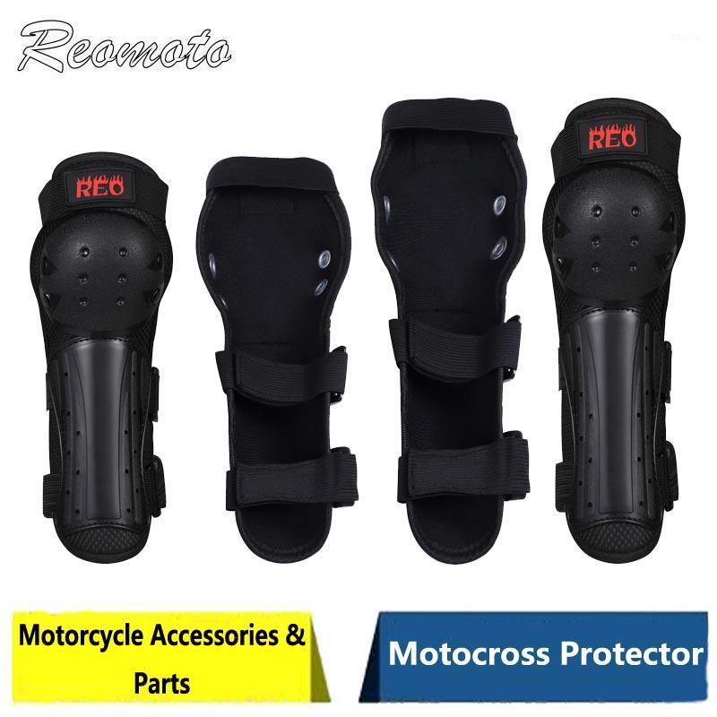 

1 set Motocross Off-Road Elbow & Knee Pads Protective Gear Set Reomoto Motorcycle Kneepad Riding Kneepad Brace Protector Guards1