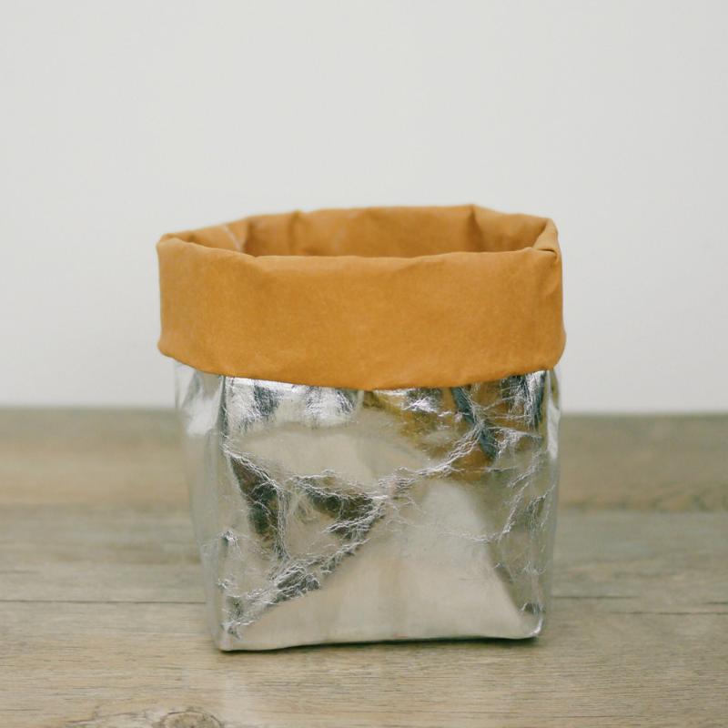 

Planter Pot Washable Kraft Paper Flowerpot Creative Desktop Flower Pots Reuseable Multifunction Home Storage Bag Decoration