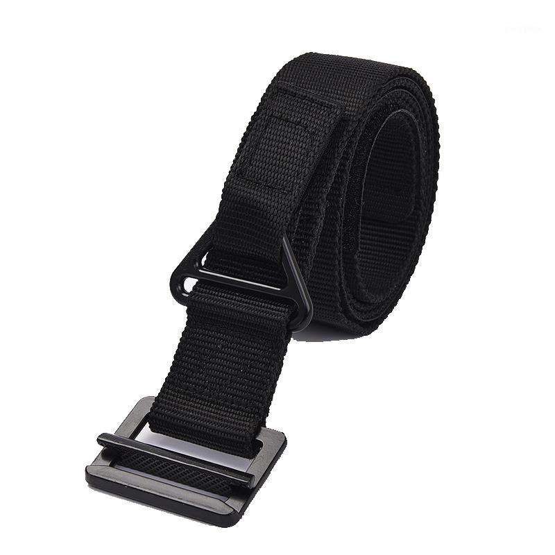 

Tactical Belt Alloy Buckle Waist Support Belt Outdoor Hunting Training Camping Combat Army Waistband 3 Size1, Black