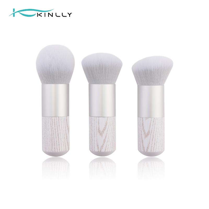 

Kinlly Brand Black Round Powder Brush High Quality Synthetic Hair Single Cosmetic Tools Soft Face Contour Makeup Free Shipping