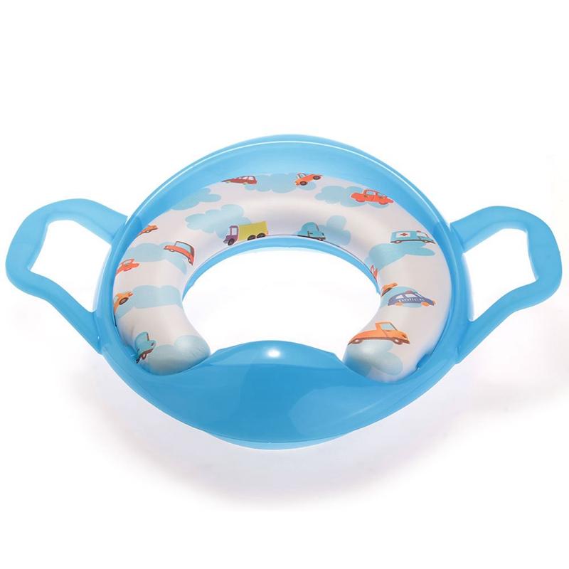 

Blue Pot Toilet Seat Bezel WC reducer with Handle for Baby Child