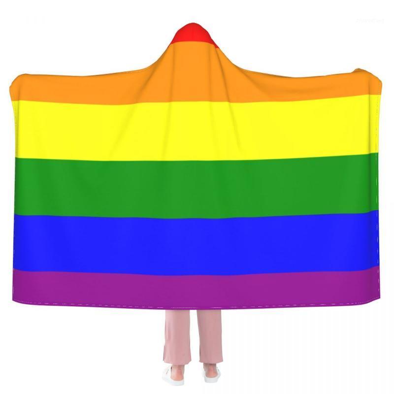 

Blankets Wearable Cartoon Fur Blanket With Hooded LGBT Cute Bed Coral Velvet Warm Throw In Winter
