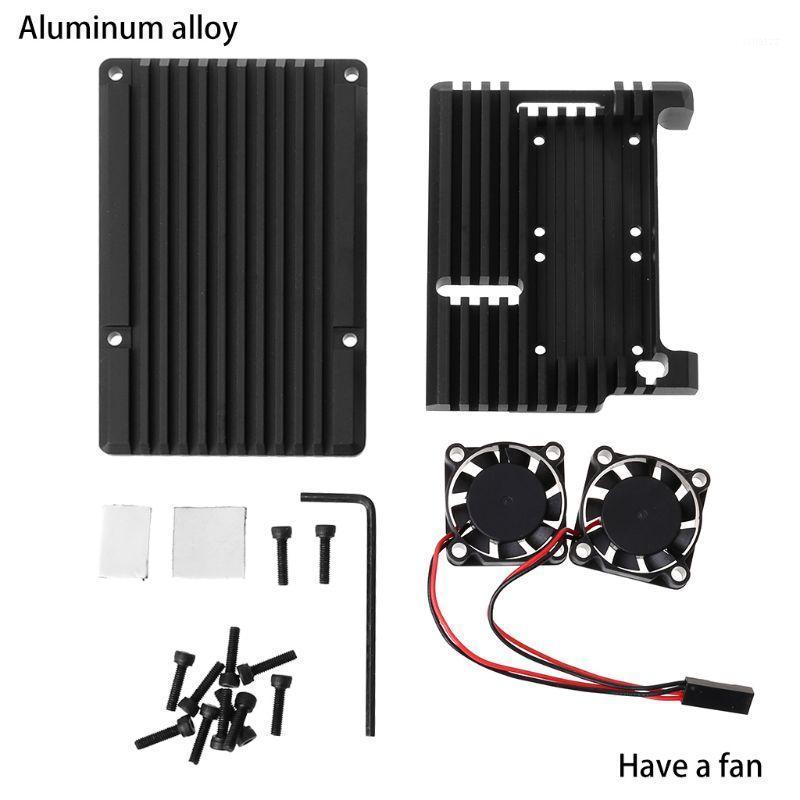 

1 Pc Aluminum Alloy Enclosure Case Metal Shell Black Box Radiating Plate Heatsink Cooler for Raspberry Pi 4 Model B1
