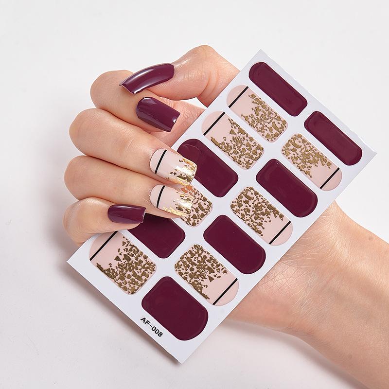 

Manicure Decoracion Fashion Nail Polish Self Adhesive Nail Sticker Decoration Nails Sticker Designer Designer Foil, Af003