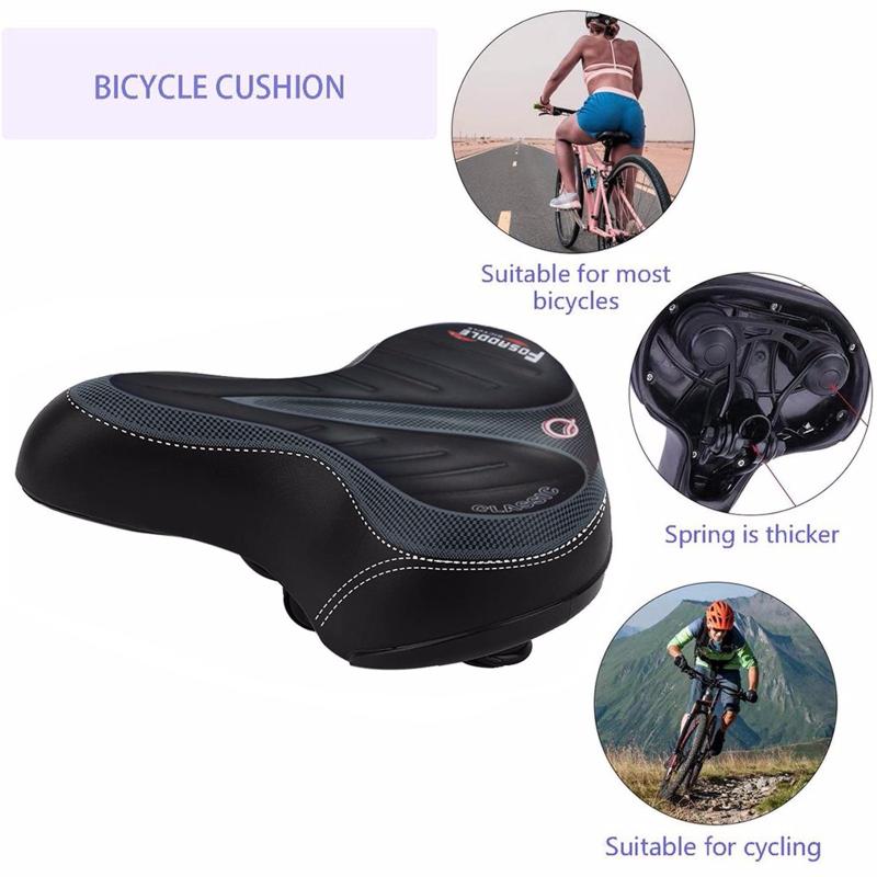 

Bike Saddles Road Saddle Comfortable Wide Big Bum Bicycle Seat Gel Extra Sporty Soft Relax Pad Selim Bicicleta Selle Velo Route
