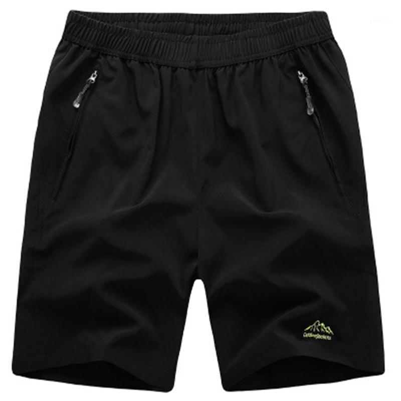 

Wholesale- Large Size L-9XL Fitness Mens Shorts Casual Summer Man Cotton Shortpants Quick Dry Loose Male Bermuda Shorts Zipper Pocket1, Blue