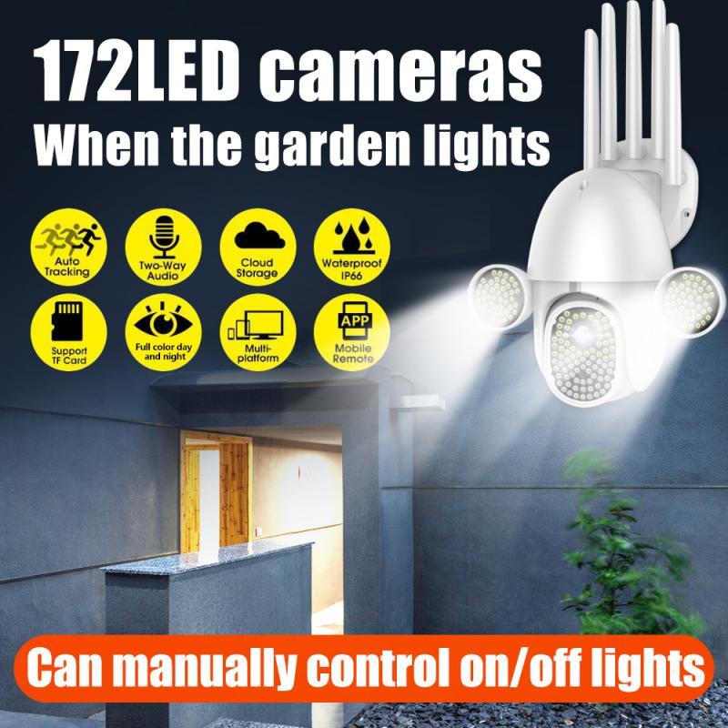 

172 LEDs Lights 1080P HD Camera IP Security WiFi Camera CCTV PTZ IR Speed Outdoor Waterproof Dome Remote Monitoring, Us