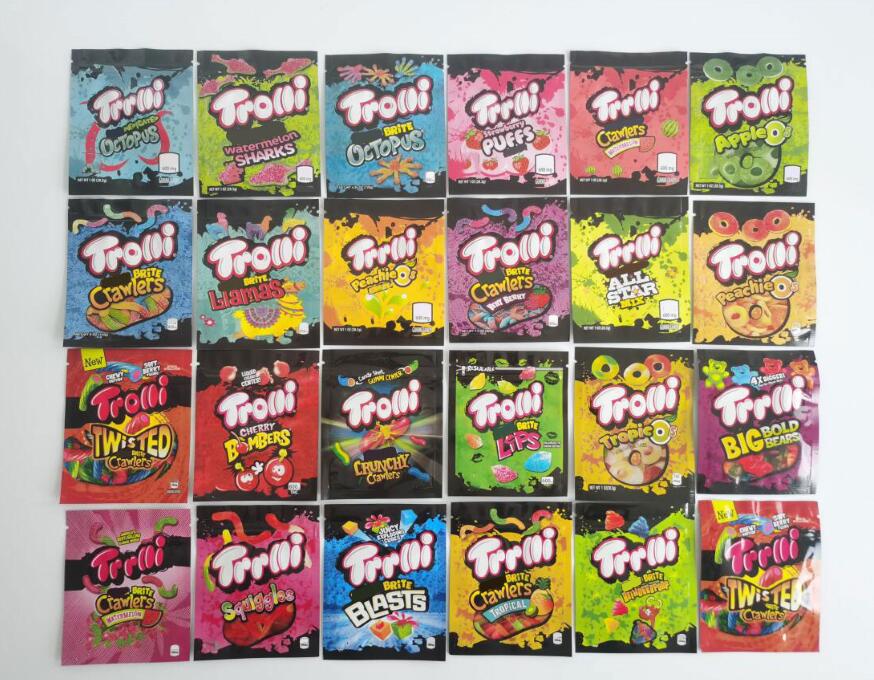 

Edible Gummy Bag 400 mg Errlli Trolli Trrlli Airhead Patch Bites Edibles So ur Ca ndy Jo lly Ran cher Skit tles Sharks Me dible Packaging