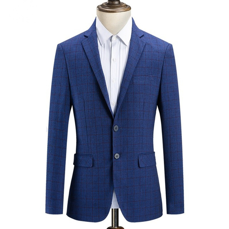 

2021 Spring Blazer Mens Business Slim Fit Manta Coat Blazers Single Quality Men Plus-size Men's Suits -4xl NS8X, Blue