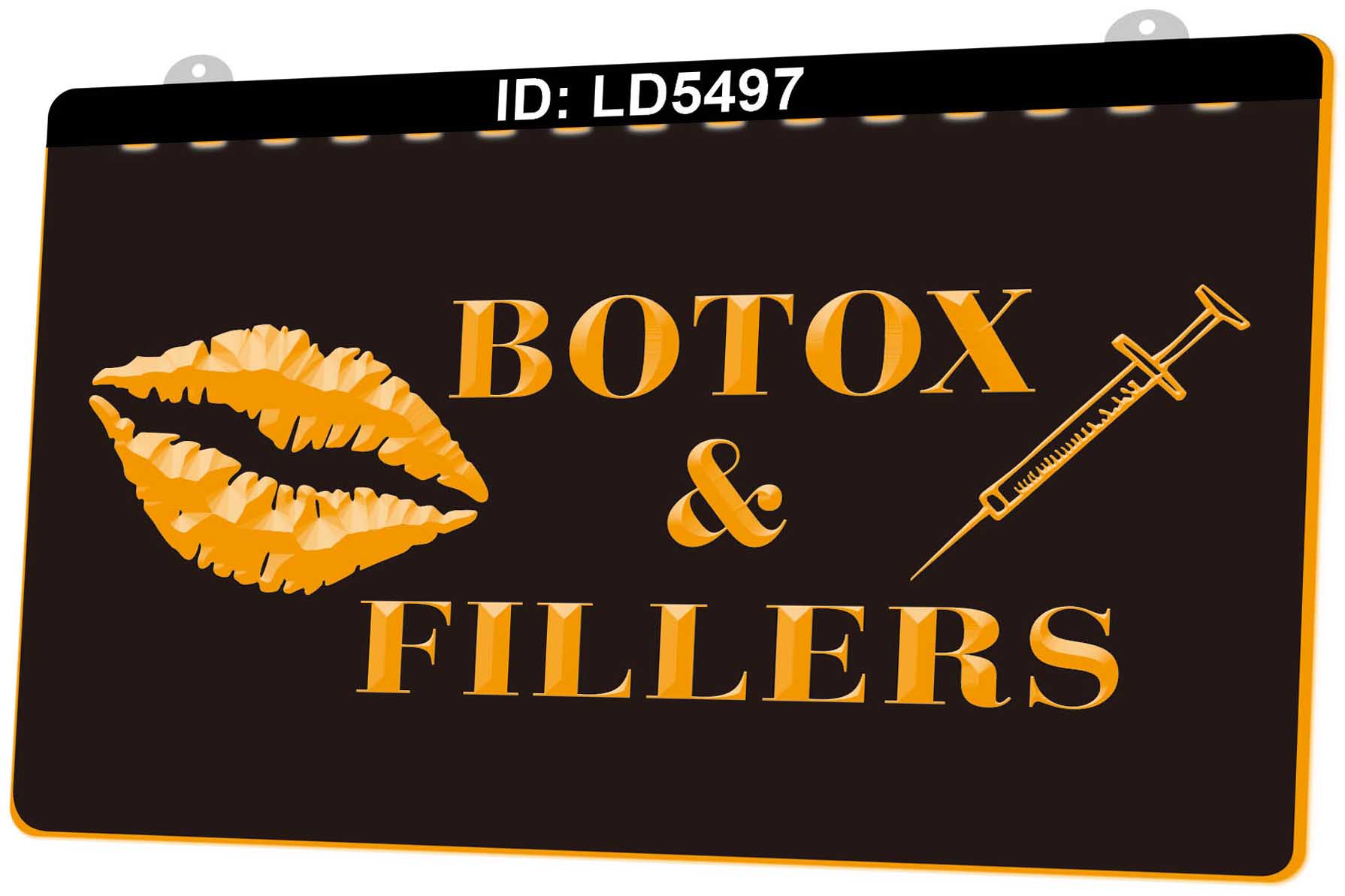 

LD5497 Lips Syringe Botox Fillers 3D Engraving LED Light Sign 9 Colors Wholesale Retail Free Design