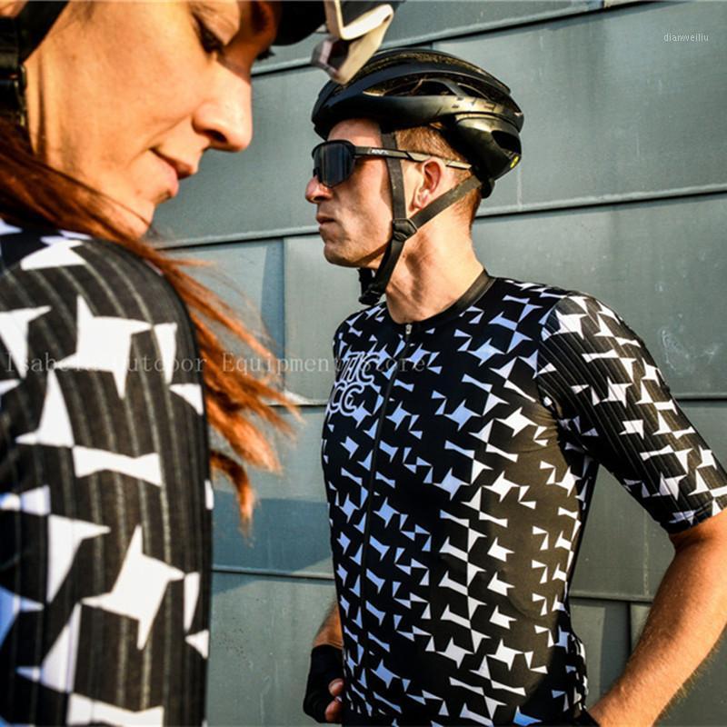 

RCC Mens Womens Cycling Jersey Short Sleeves Mountain Bike Bicycle Shirts MTB Road Jersey Reflective Zipper Pockets clothing1, Women jersey