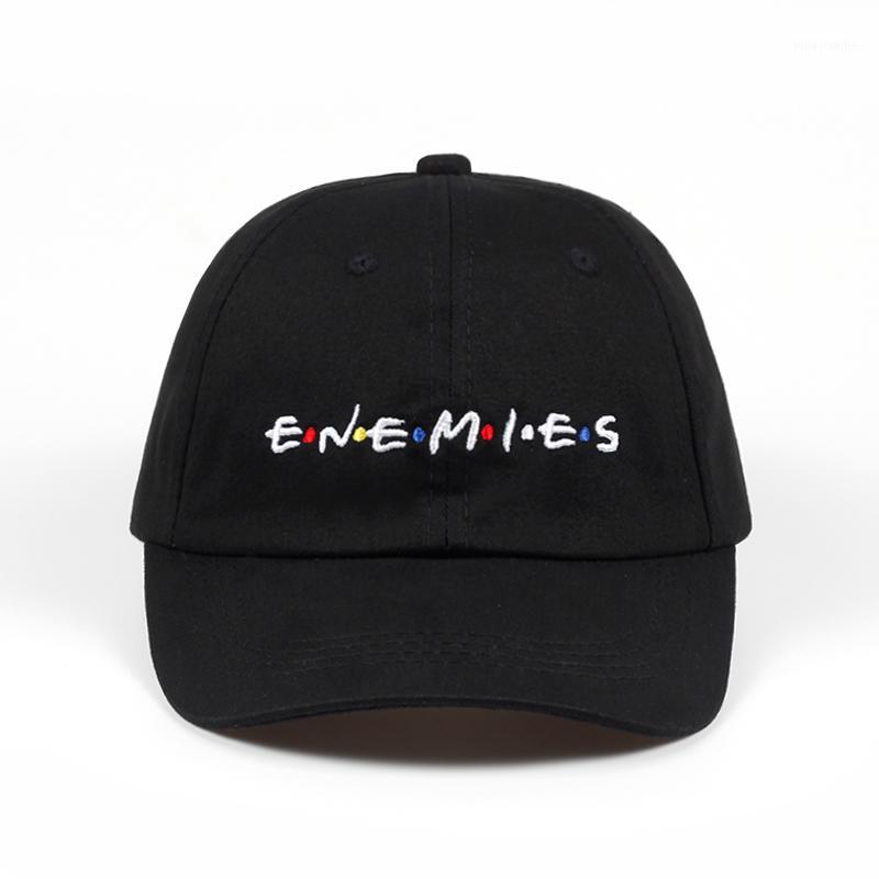 

100% Cotton Embroidery ENEMIES Baseball Cap Dad Hat Bone casquette Hat Snapback Caps Wearing Fitted For Men Custom Hats1, Black