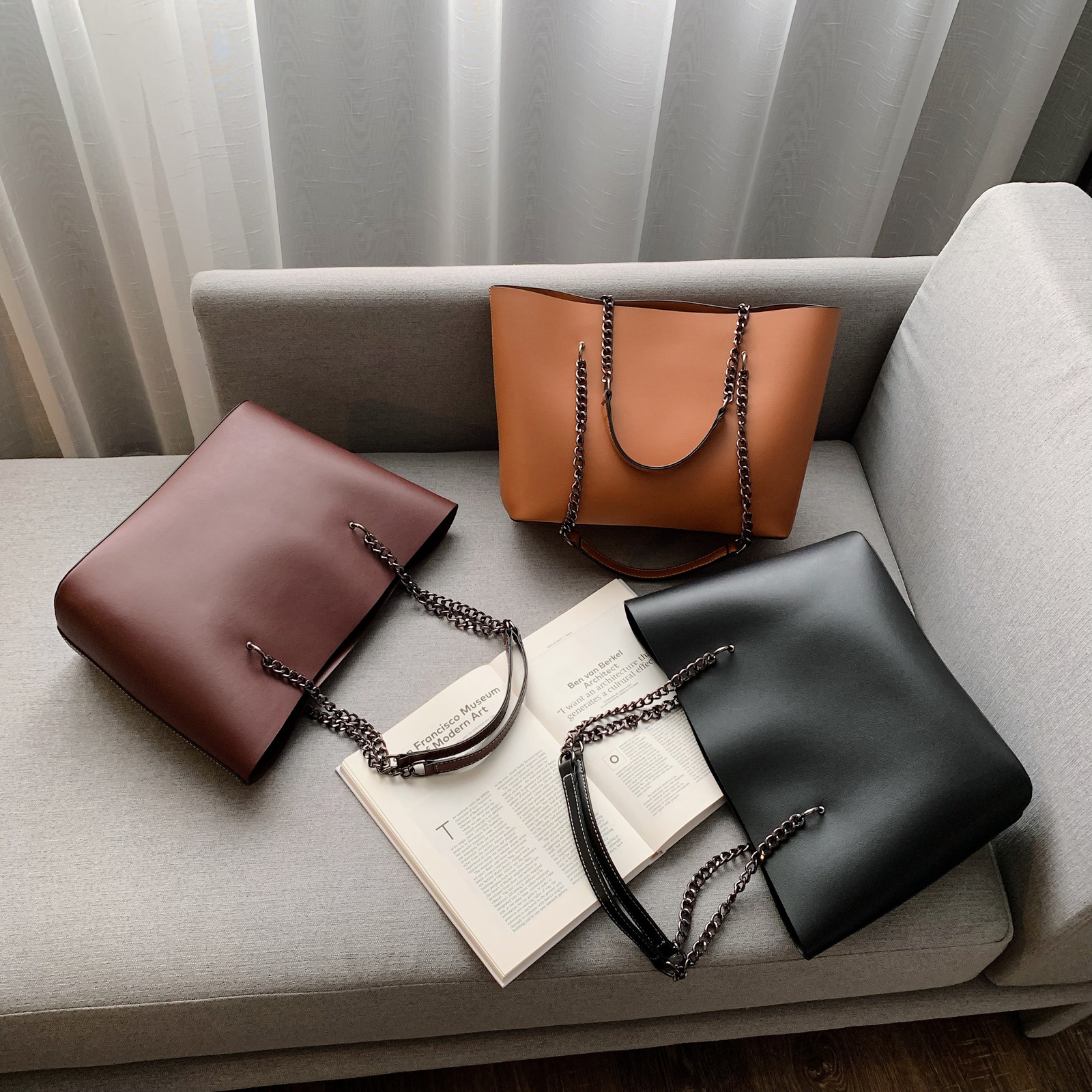 

HBP Designer PU Leather For Women Fashion Chain High Capacity Handbags Travel Luxury Hand Female Large Shoulder Bag