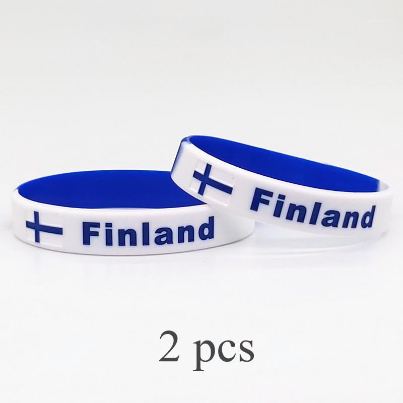 

2pcs Finland Flag Silicone Wristband Engraved Print Country Sports Rubber Men Women Bracelet Olympic Games Wrist Band Bangle1
