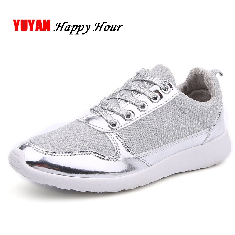 

New 2019 Sneakers for Women Flat Heel Breathable Paillette Shoes Fashion Women's Sneakers Ladies Brand Mesh Shoes ZH2482 #va5n, Black