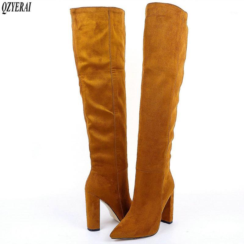 

New winter women shoes Over the knee boots Fashion boots women European style Western thigh Female snow1, Black