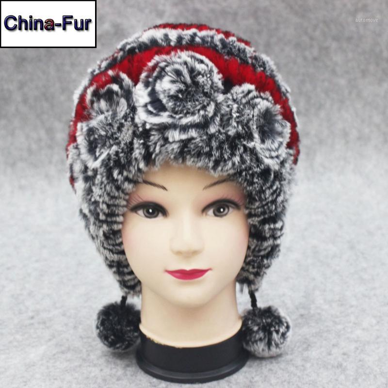 

Natural Rex Fur Hat Casual Winter Rex Fur Beanies Caps 2020 Warm Knitted Real Cap Wholesale Retail1, Grey